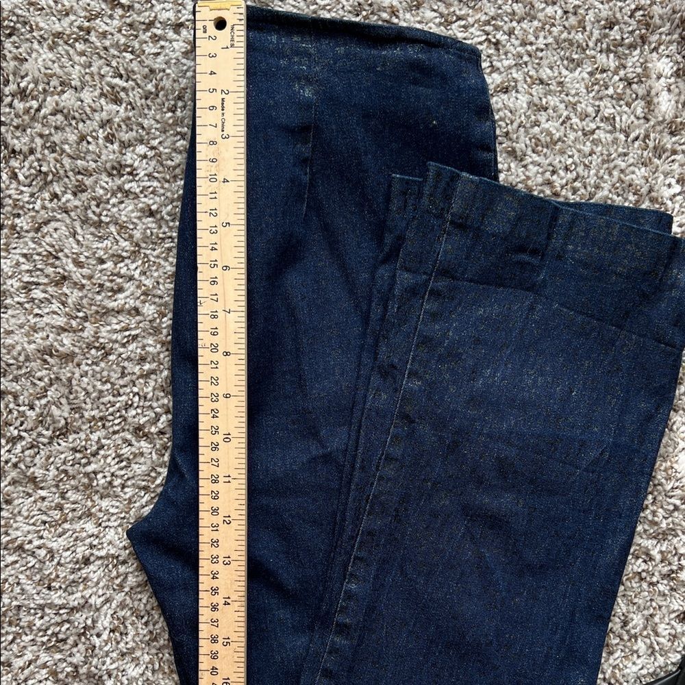 ABS by Allen Jeans Clean Front Dark Wash with Black Shiny Speckles in Size 12 - Picture 10 of 15